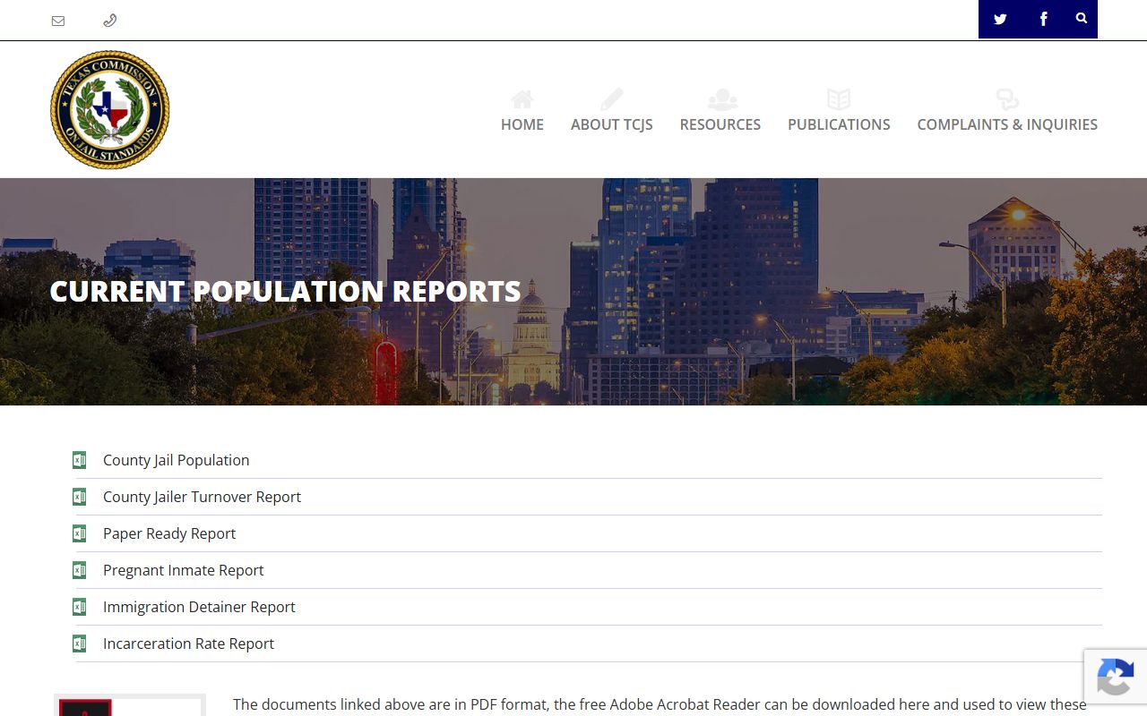 Texas jail population reports for Nacogdoches County inmate population research